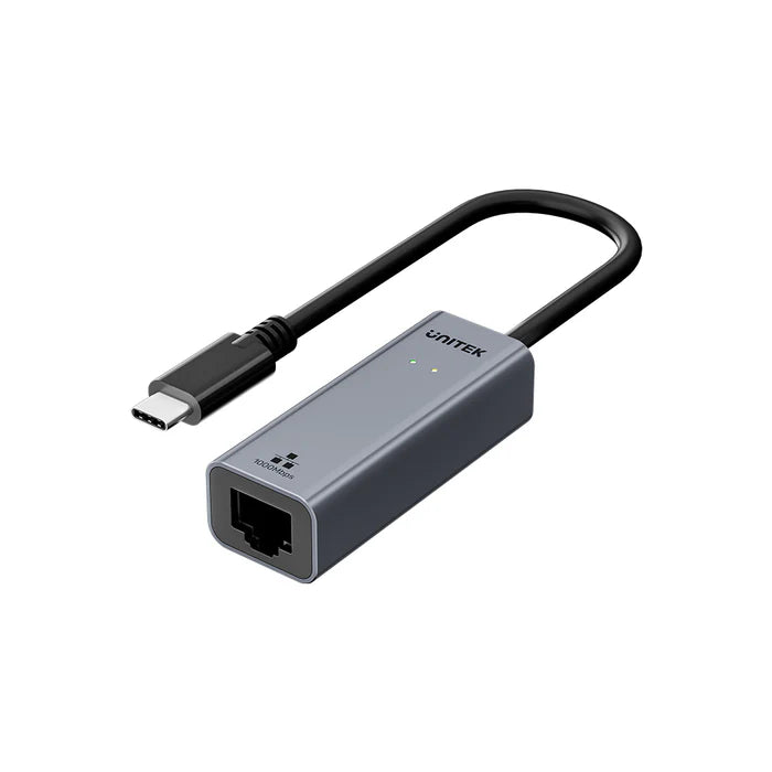 محول UNITEK من USB-C إلى RJ45 إيثرنت جيجابت، محول شبكة LAN بسرعة 1000 ميجابت في الثانية، USB-C بسرعة 5 جيجابت في الثانية، توصيل وتشغيل، رمادي فضائي