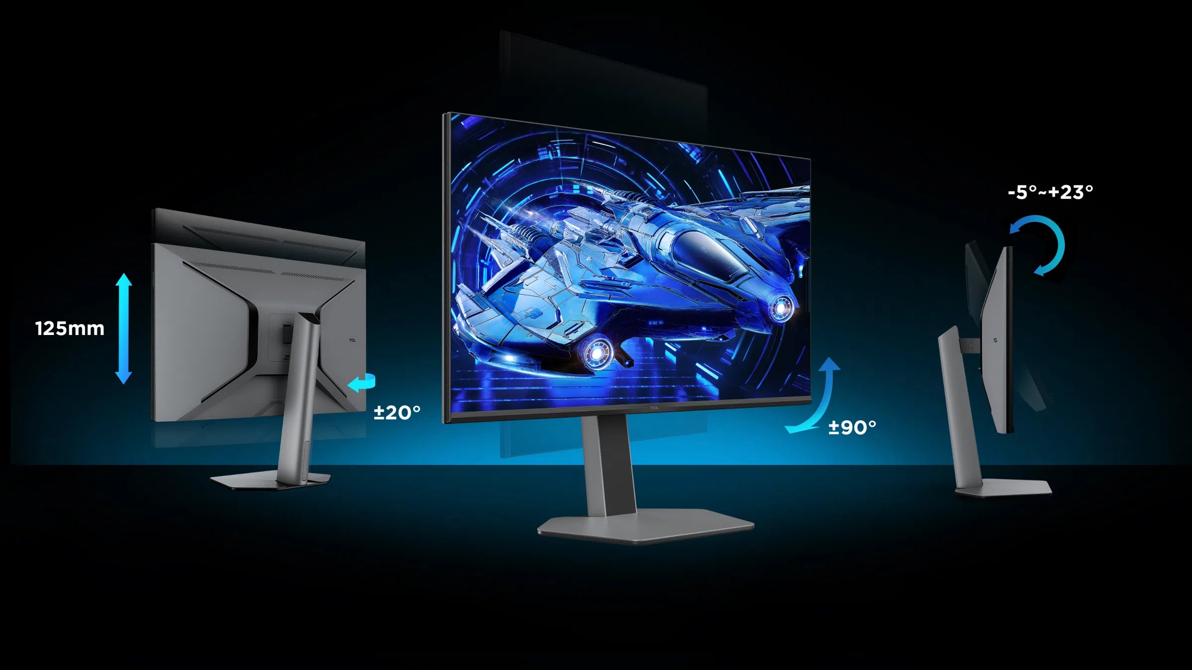 TCL 32G64 32" QD-Mini LED Monitor – QHD, 180Hz, HDR600, 96% DCI-P3, 1ms GTG, FreeSync & G-SYNC Compatible