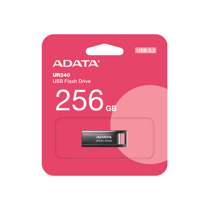 ADATA UR340 USB 3.2 Flash Drive Waterproof Dustproof Capless Glossy Bl ...