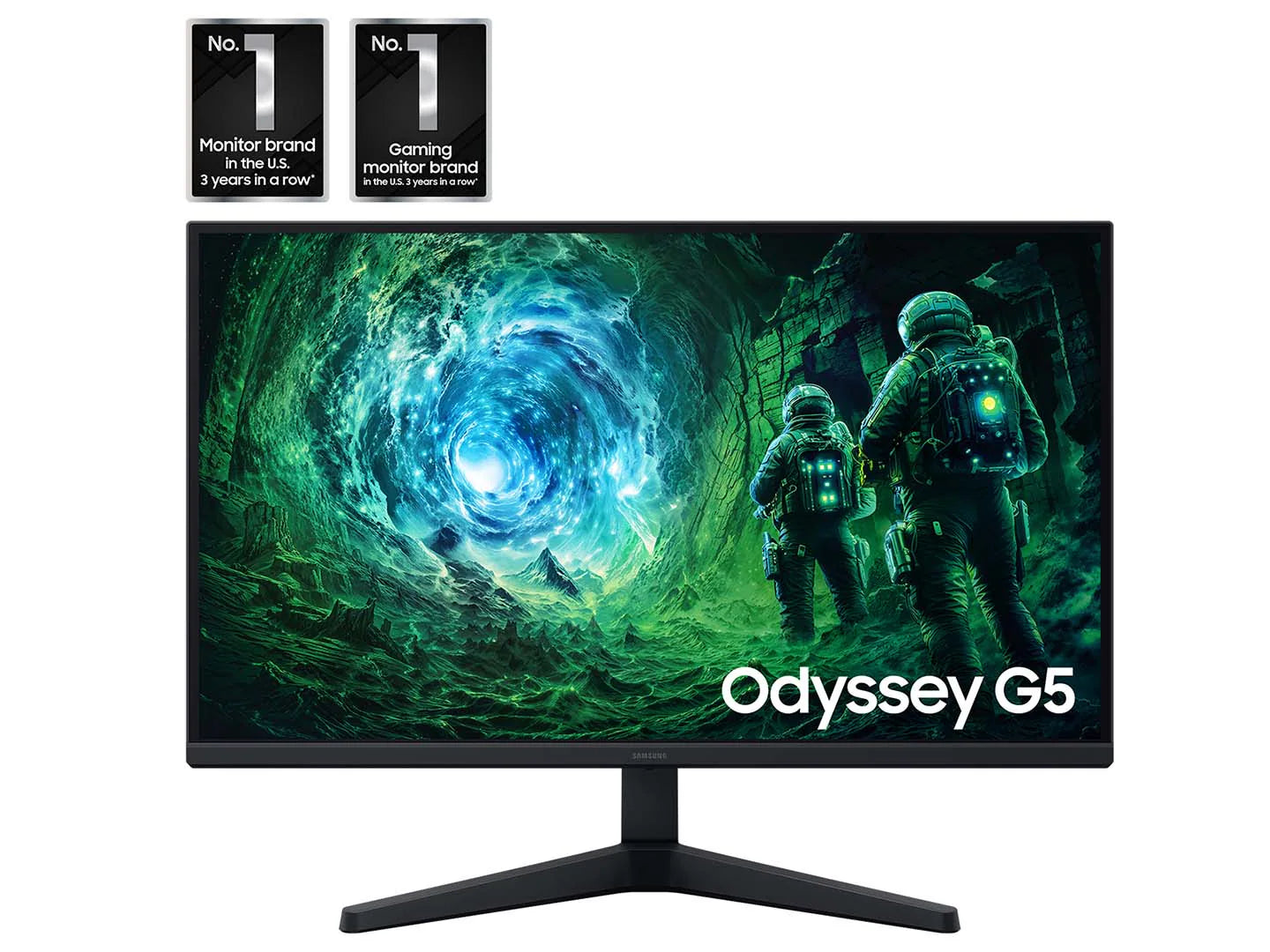 شاشة Samsung Odyssey G5 G53F مقاس 27 بوصة بدقة QHD وتردد 200 هرتز بلوحة IPS مخصصة للألعاب