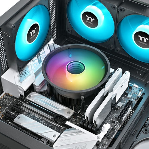 Thermaltake UX150-L ARGB Sync CPU Cooler – 130 mm Infinity-Mirror Fan, 130 W TDP, Hydraulic Bearing, Multi-Socket Support, 5 V ARGB Sync