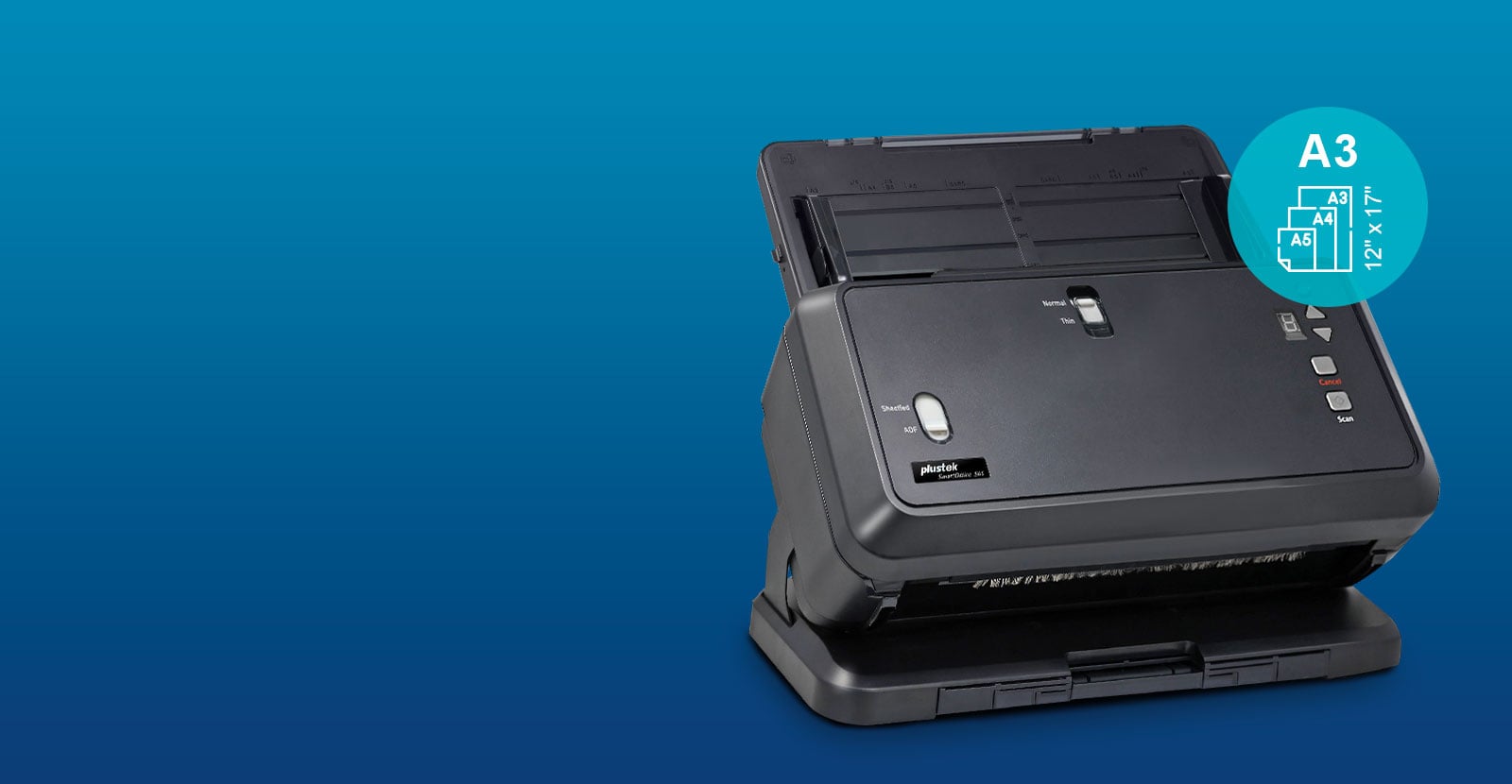 Plustek SmartOffice S60 A3 Document Scanner, High-Speed Duplex Scanner ...