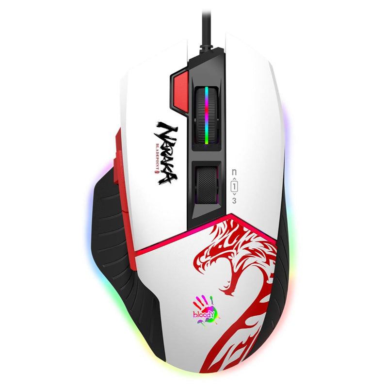 Bloody W95 Max Naraka 12000 CPI Ultra Core 3 & 4 Activated Extra Fire RGB Gaming Wired Mouse