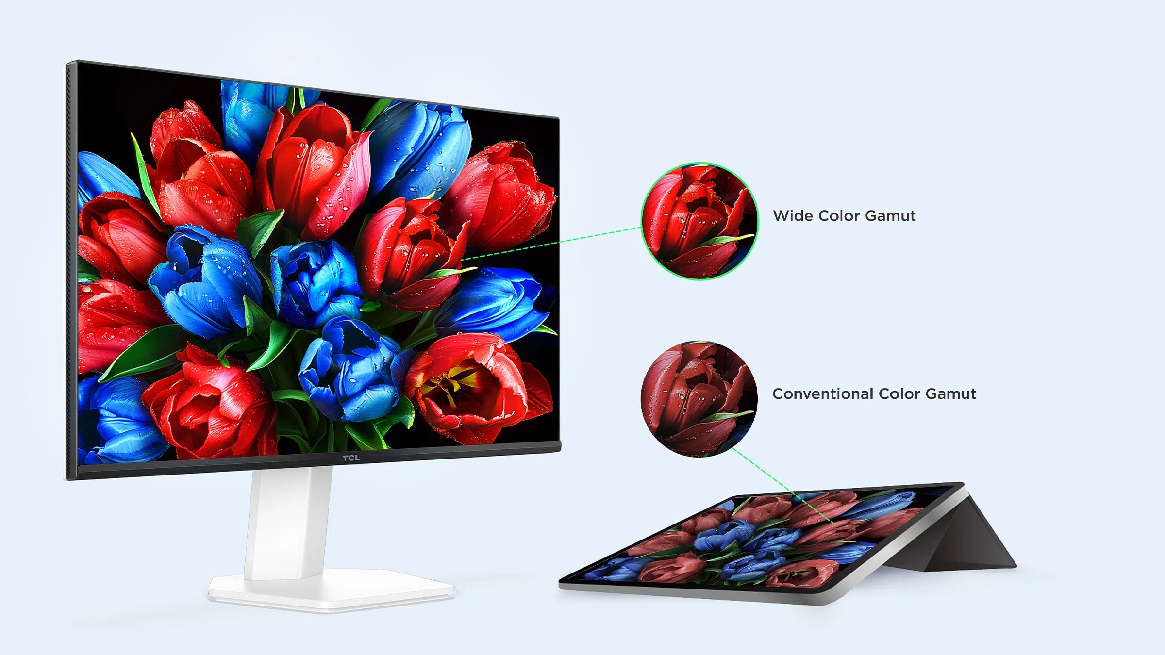 TCL 24G54 24" Mini LED Monitor – FHD, 100Hz, HDR400, 84 Local Dimming Zones, 92% DCI-P3