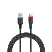 WiWU FlameGuard Wi-C096 USB-A to USB-C Charging & Data Cable, 1.2M, Flame-Retardant TPE & Nylon Braided, 5V Fast Charging