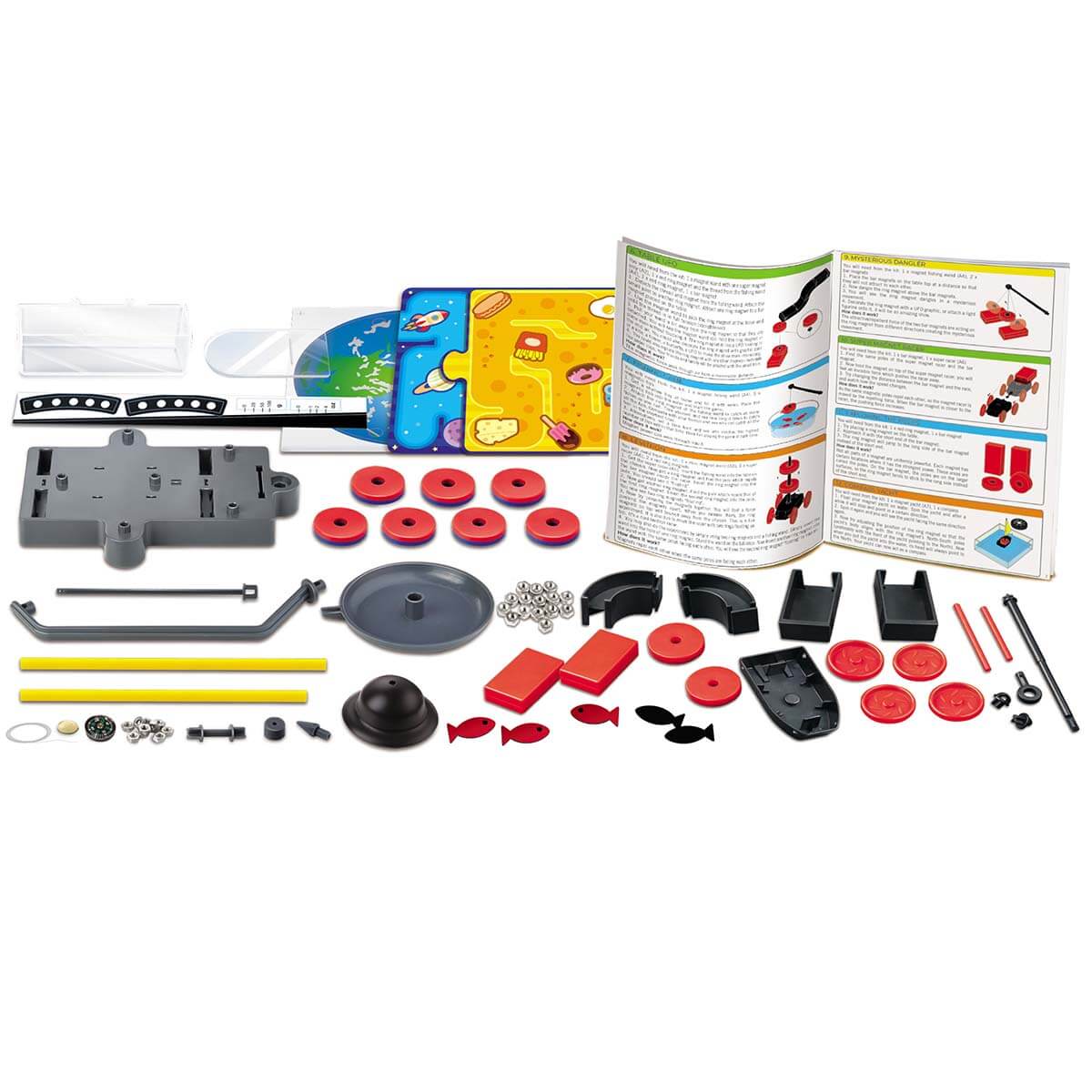 4M STEAM Deluxe Magnet Exploration Kit – 25 Magnetic Experiments with 40+ Components, Ages 8+, Model 05535