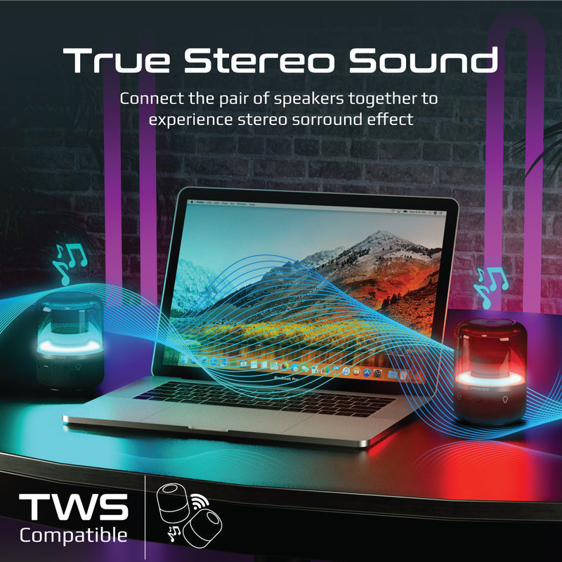 Promate Glitz 8W LumiSound 360° Surround Sound Speaker