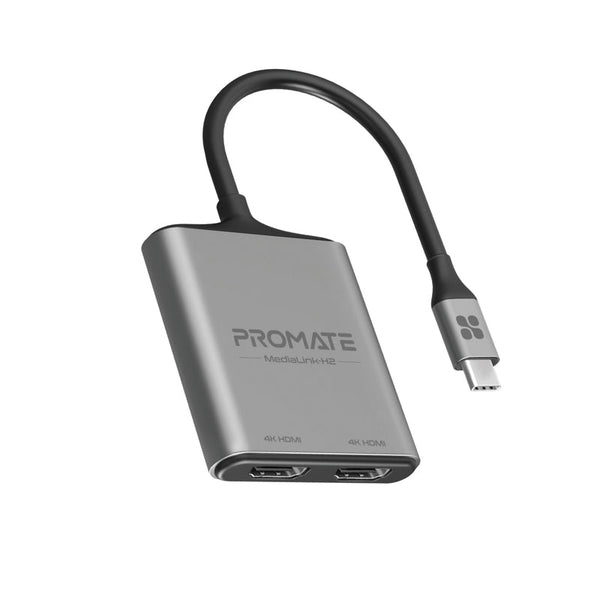 بروميت 4K 60 هرتز عالي الوضوح USB-C إلى محول HDMI مزدوج MediaLink-H2