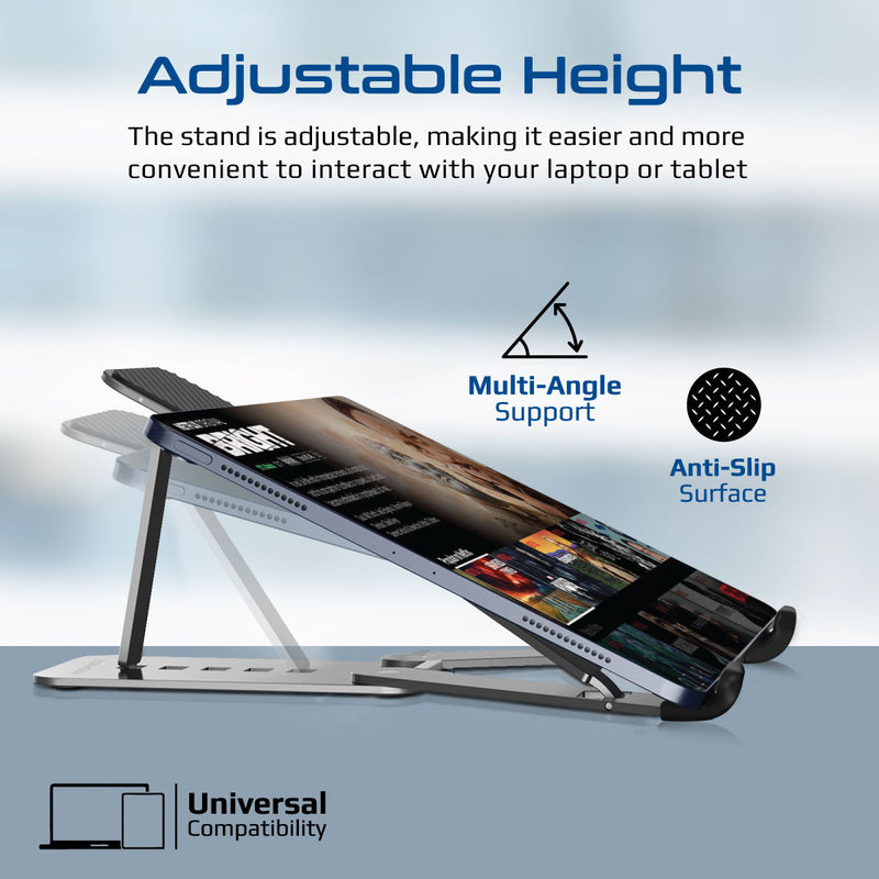 Promate PocketMount Alluminium Multi-Level Portable Laptop Stand