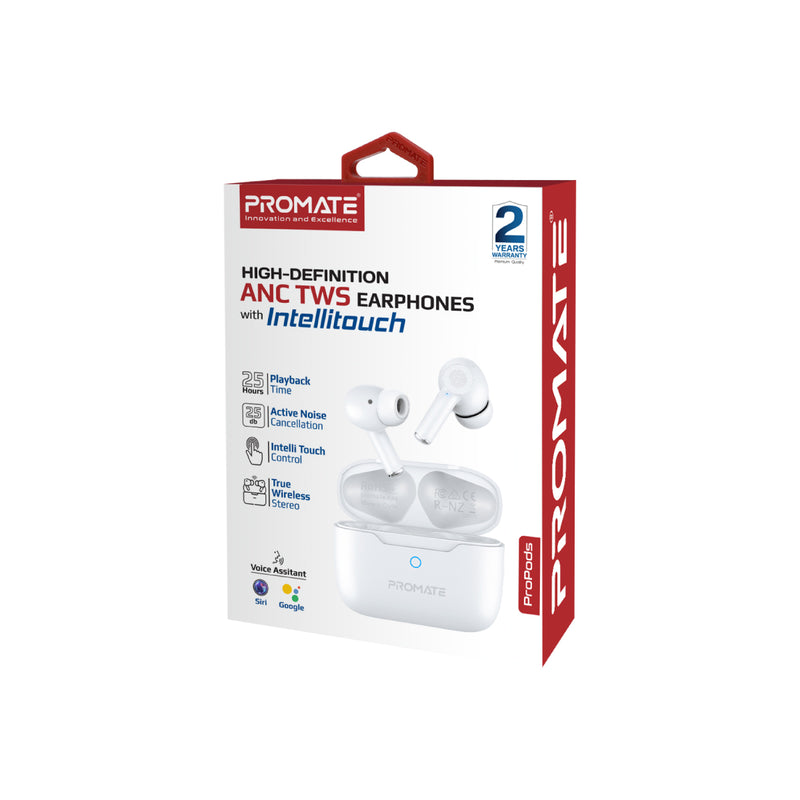 Promate ProPods Active Noise Cancelation Earphones with intellitouch