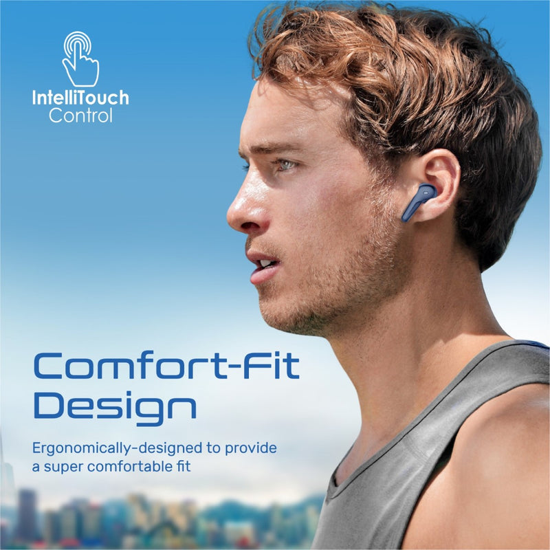 Promate Bluetooth v5.1 ENC Earphones • Smart Touch Control • 22Hours Playing Time • ENC Noise Reduction for Clear Calling • FreePods-3