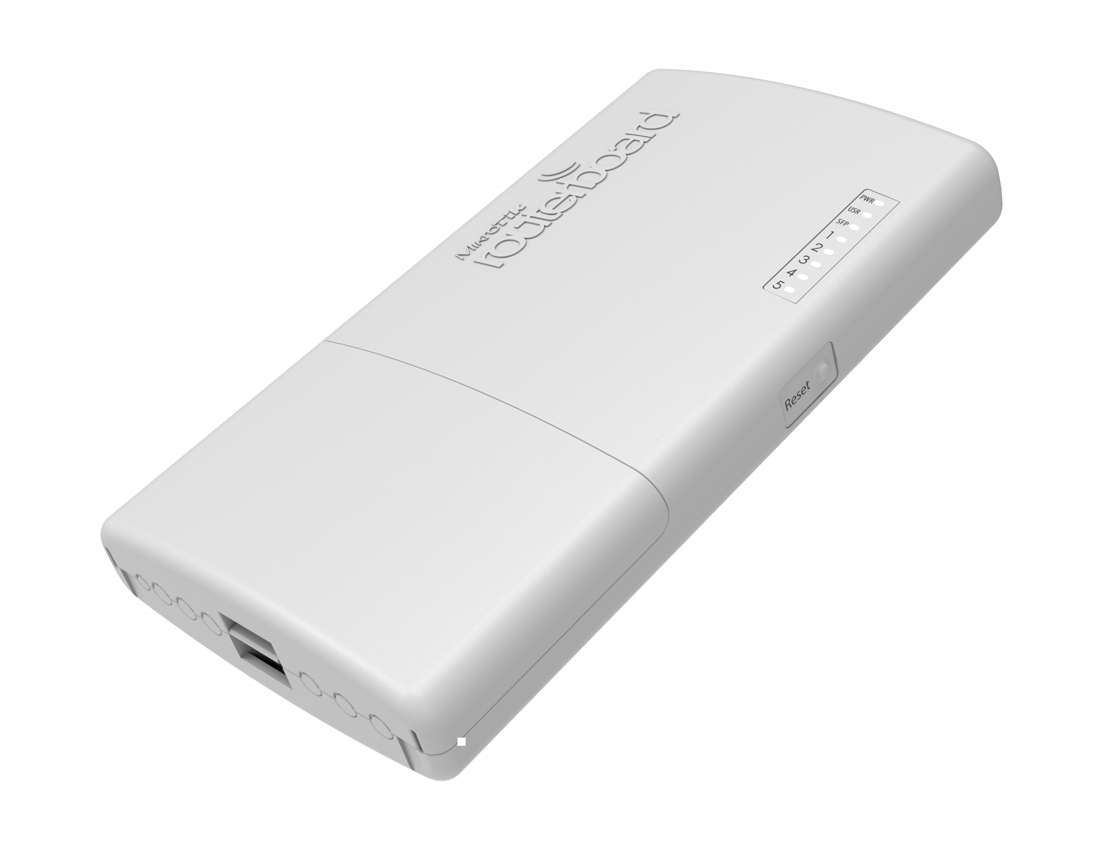 MikroTik RouterBOARD PowerBox Pro - 800MHz CPU, 128MB RAM, 5x Gbit LAN, 4x PoE-Out, SFP, outdoor case, PSU, DIN/pole mount, RouterOS L4