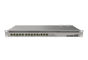 راوتر MikroTik RB1100x4 قابل للتثبيت في الرف، 13 منفذ جيجابت، معالج رباعي النواة، RouterOS، راوتر مؤسسي 1U