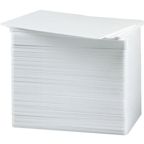 Zebra White PVC Cards - 30 mil - 500 Cards