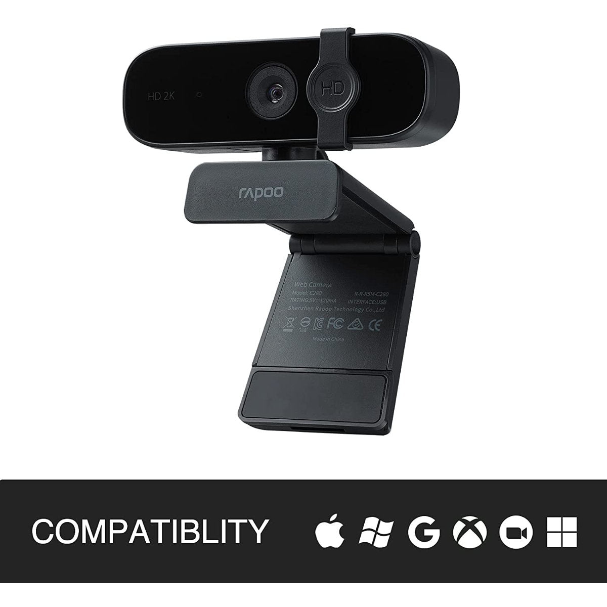 Rapoo C280 2K HD 1440p USB Webcam