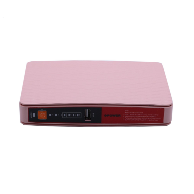 iPower DC UPS 18W Mini UPS for WiFi Router/Modem nano router, 8000MA 5V+USB