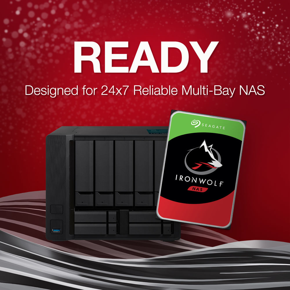 محرك الأقراص الصلبة Seagate IronWolf SATA III مقاس 3.5 بوصة داخلي NAS - سعة 12 تيرابايت