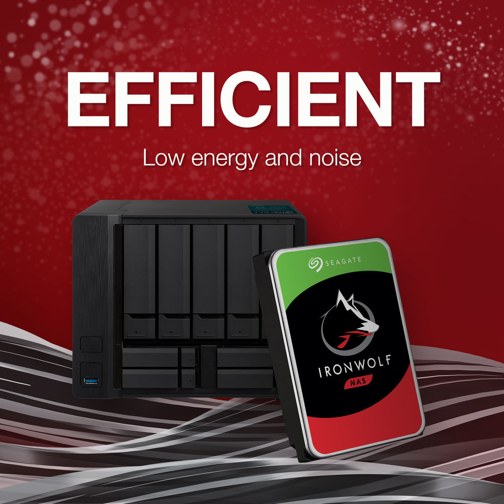 محرك الأقراص الصلبة Seagate IronWolf SATA III مقاس 3.5 بوصة داخلي NAS - سعة 12 تيرابايت