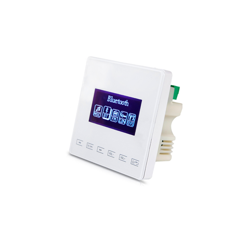 CMX In-Wall Audio Amplifier with Bluetooth/USB/FM, 2×15W Output, LCD Display, Remote Control, for Home or Small Room Audio Systems