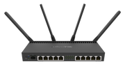 راوتر MikroTik RB4011iGS+5HacQ2HnD-IN، واي فاي AC مزدوج النطاق، 10 منافذ جيجابت، منفذ 10G SFP+ واحد، رباعي النواة، نظام تشغيل RouterOS