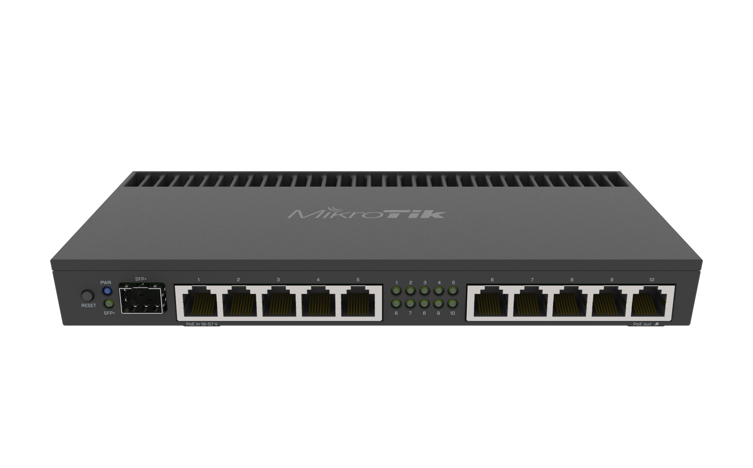 MikroTik RouterBOARD 10x Gigabit Ports 4-Core - 1 جيجا بايت رام (RouterOS المستوى 5)
