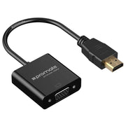 محول Promate ProLink-H2V من HDMI إلى VGA – دقة Full HD 1080p، توصيل وتشغيل، بدون طاقة خارجية