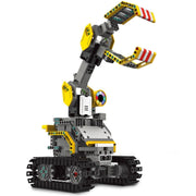 UBTECH JIMU Robot BuilderBots Kit – Build & Code GrabberBot or DigBot with 357 Parts, Sensors & Blockly Programming