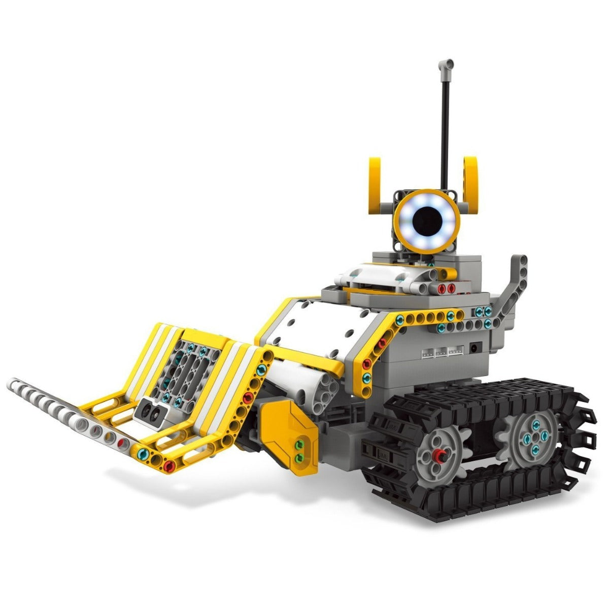 UBTECH JIMU Robot BuilderBots Kit – طقم بناء وبرمجة GrabberBot أو DigBot مع 357 قطعة، حساسات وبرمجة Blockly