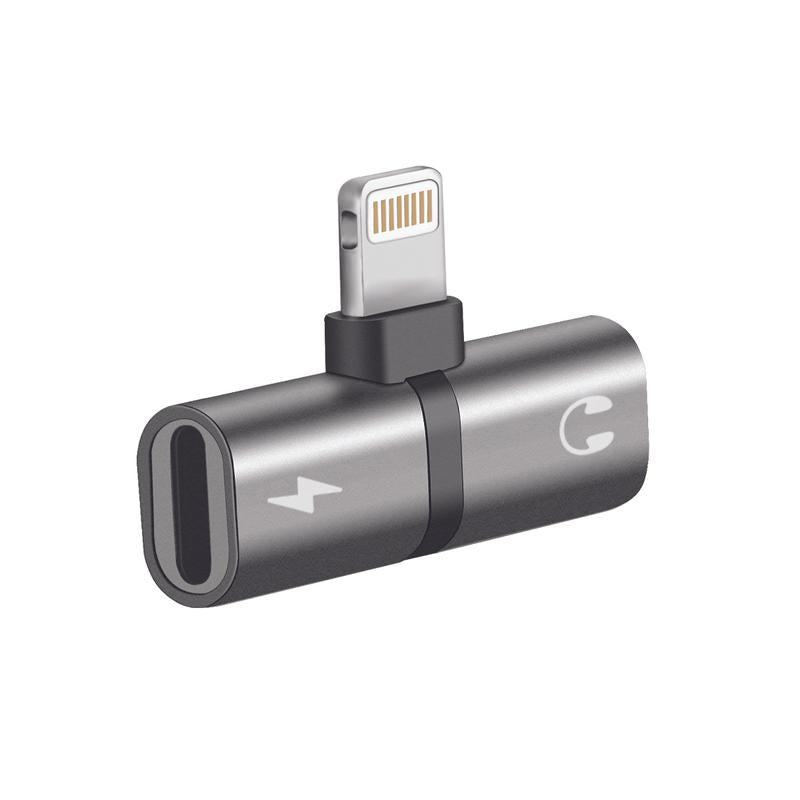 Promate 2-in-1 Audio & Charging Adaptor for iPhone/iPad