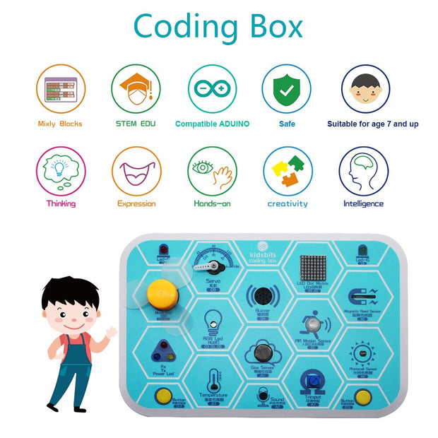 Keyestudio Kidsbits Maker Coding Box V1.0 – Arduino-Based STEM Starter ...