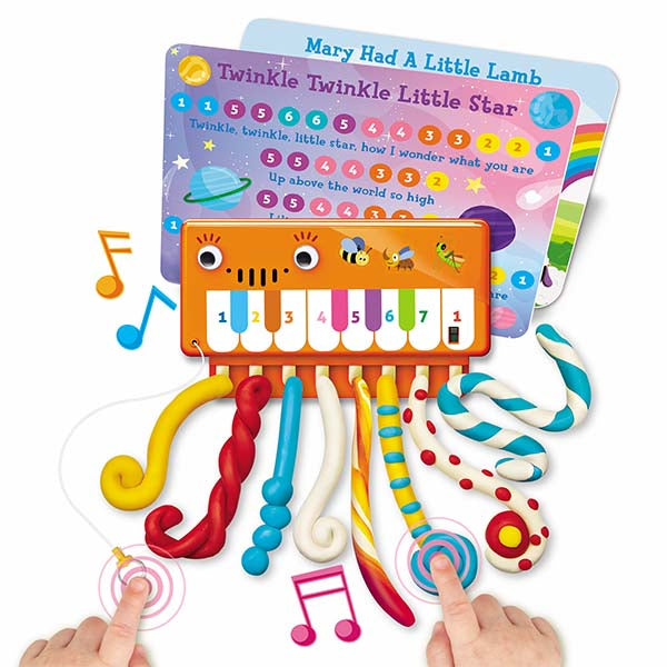 4M Dough Circuit Piano Kit – Build a Working 4-Note Piano with Conductive Dough, Ages 4+, Model 00-04916