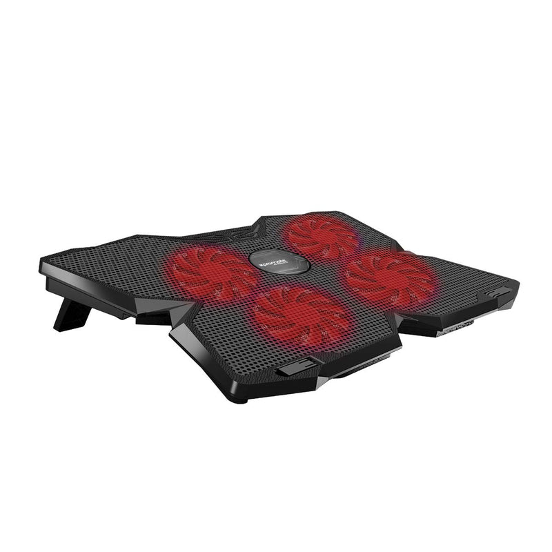 Promate Laptop Cooling Pad with 4 Quiet Red LED Fans AirBase-3
