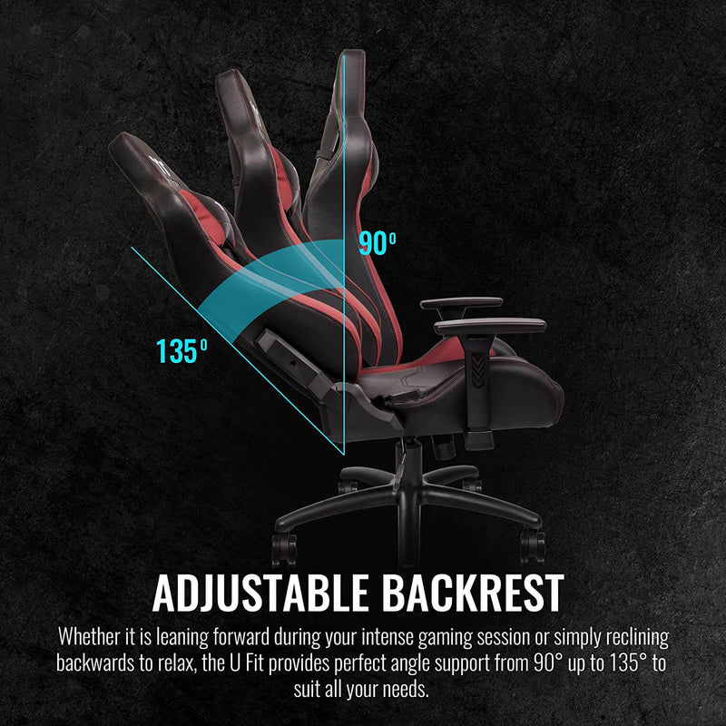 Thermaltake TT Premium U Fit Gaming Chair (Red & Black)