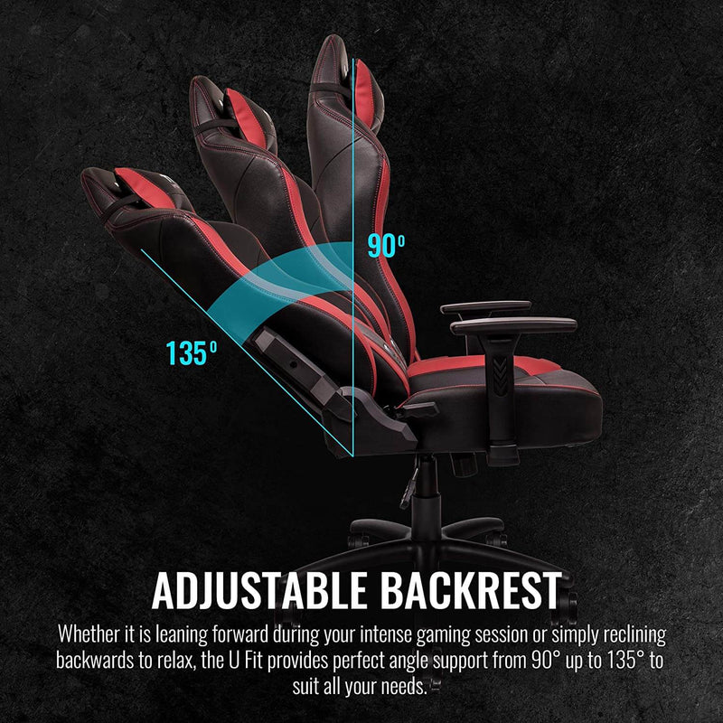 Thermaltake TT Premium U Comfort Gaming Chair (Red & Black)