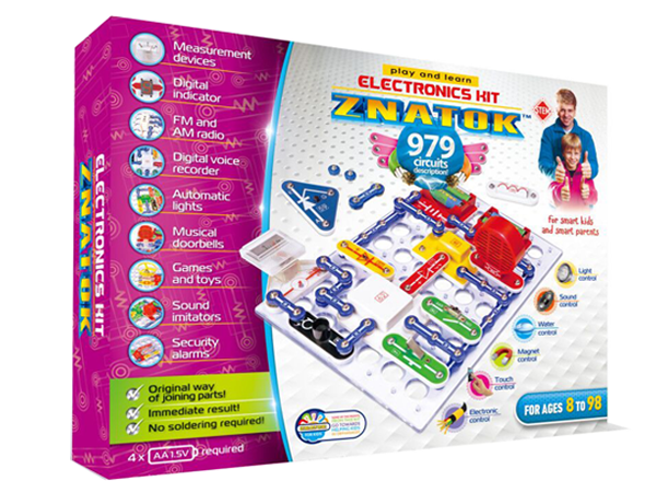 Znatok Electronic Kit Model 979 – 979 Experiments, No Soldering, STEM Learning for Ages 8+