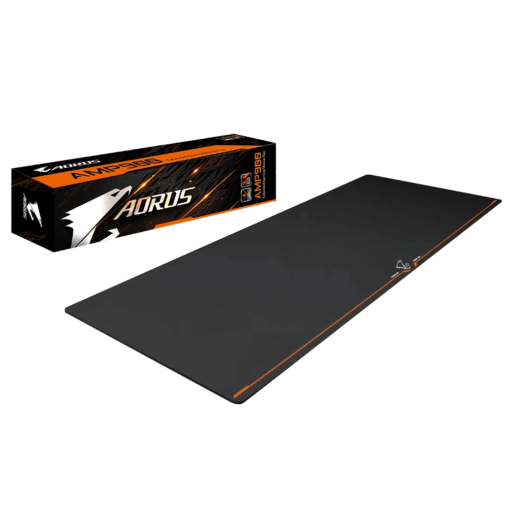 Gigabyte AMP900 Extended Gaming Mouse Pad – 900x360x3mm, Micro-Fabric Surface, High-Density Rubber Base, Spill-Resistant, Black
