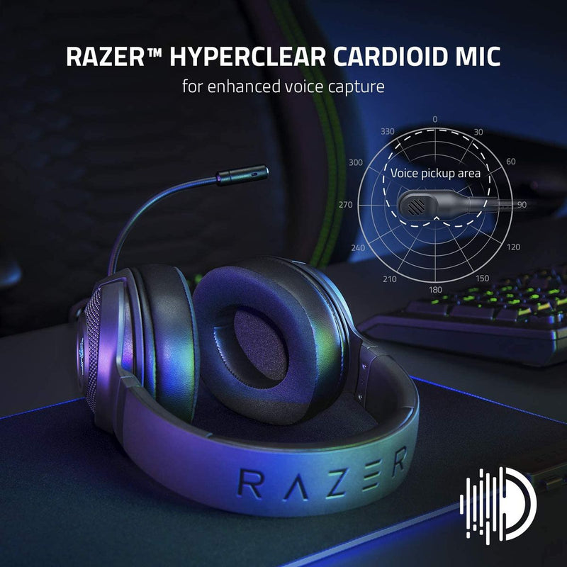 Razer Kraken V3 X Wired USB 7.1 Surround Sound Gaming Headset for PC & PS4