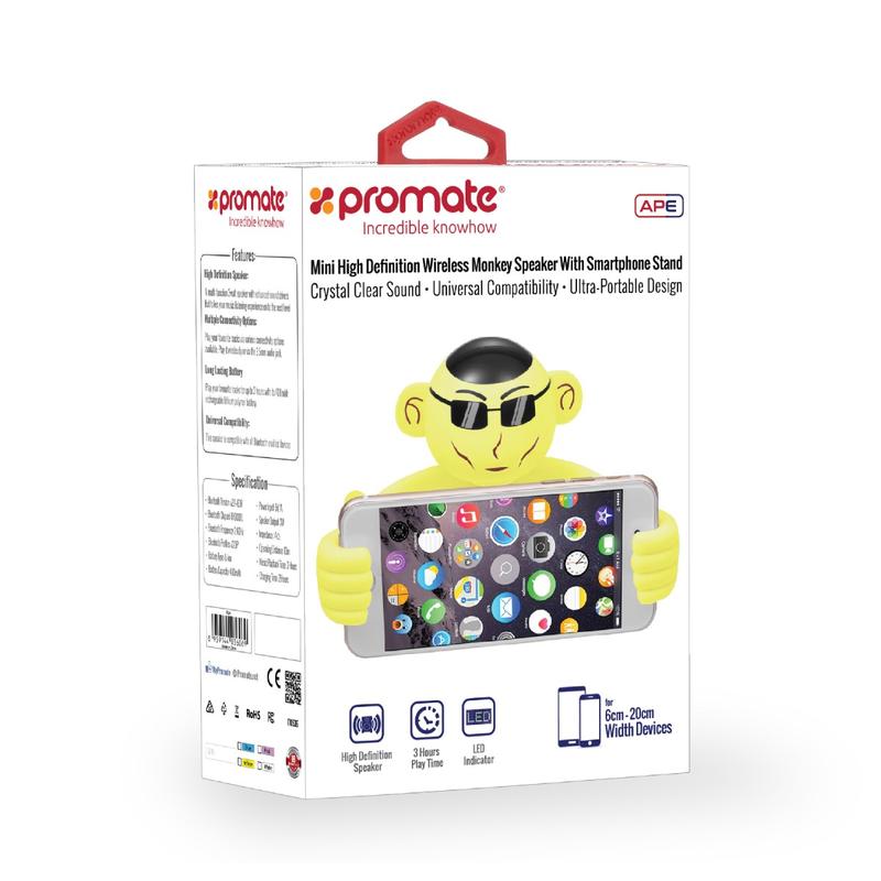 Promate Wireless Monkey Speaker With Smartphone Stand