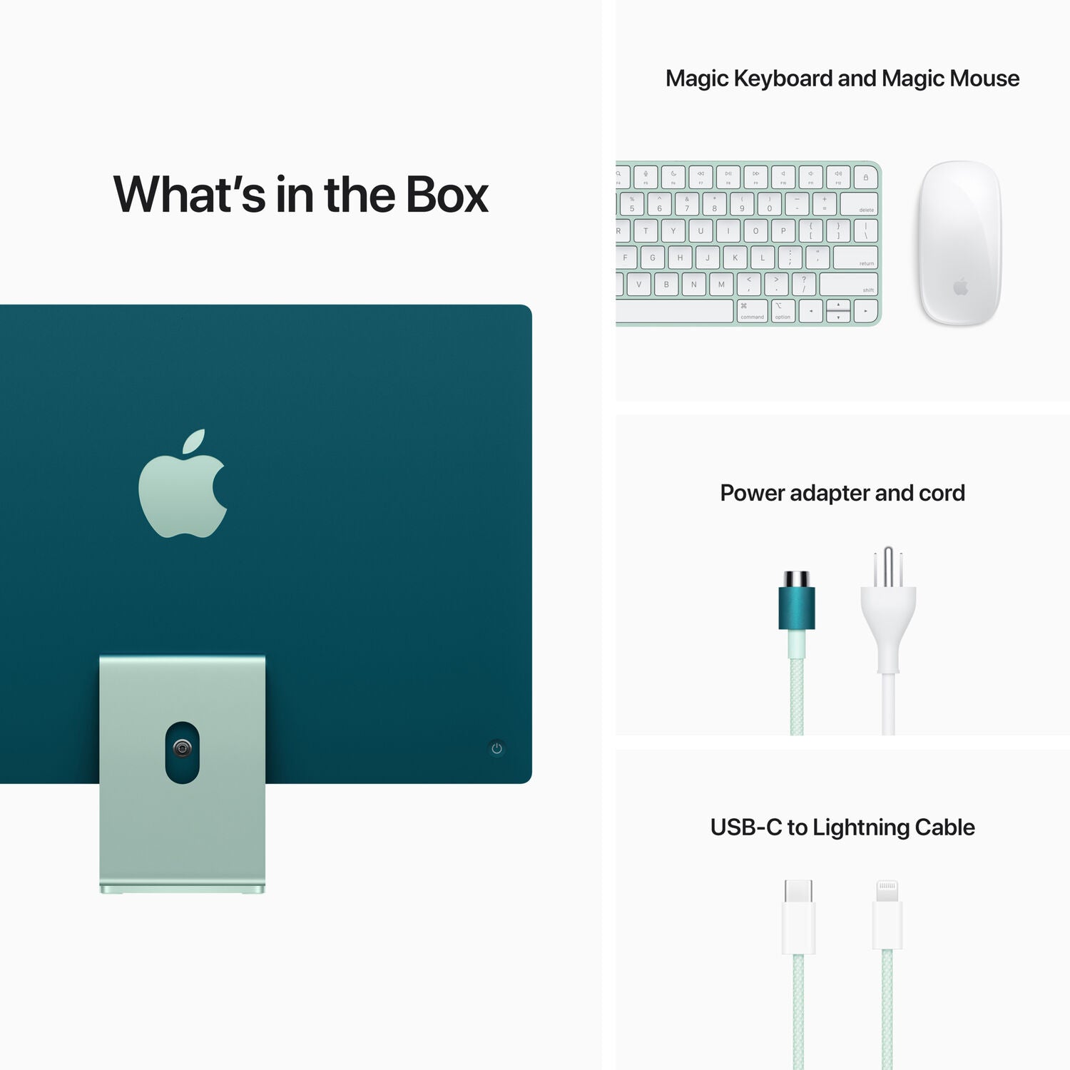 Apple 24" iMac with M1 8-Core CPU 7-Core GPU - 8GB RAM - 256GB SSD (Arabic, Green)