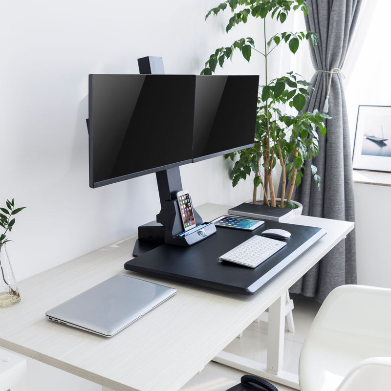 Lumi Dual Monitor Electrical Desktop Stand