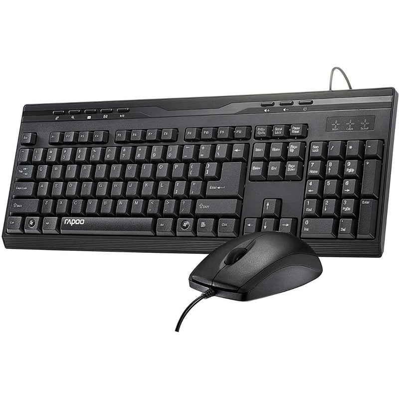 Rapoo NX1710 Wired Keyboard & Mouse Combo - Arabic/English