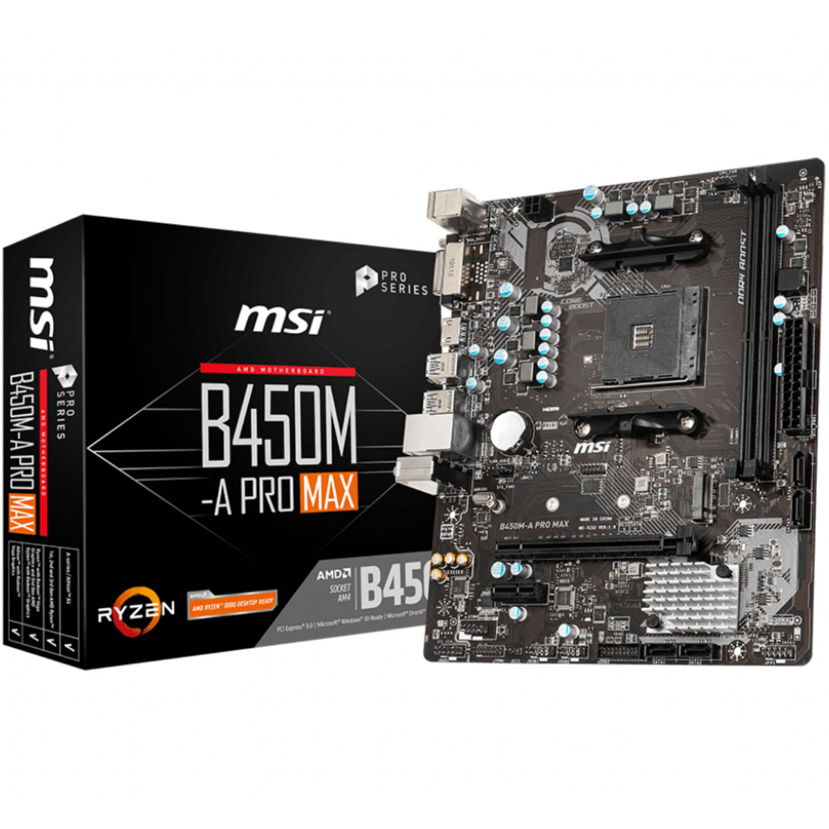 MSI B450M-A PRO MAX AMD AM4 Motherboard