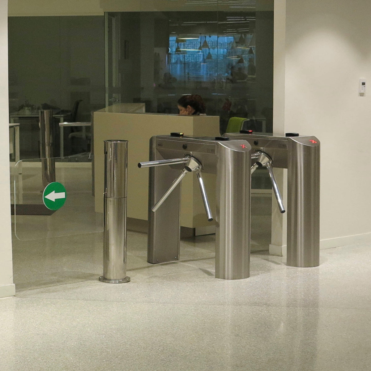 TANSA LTT 303 E Tripod Turnstile – Cylindrical Stainless Steel, Bidire ...