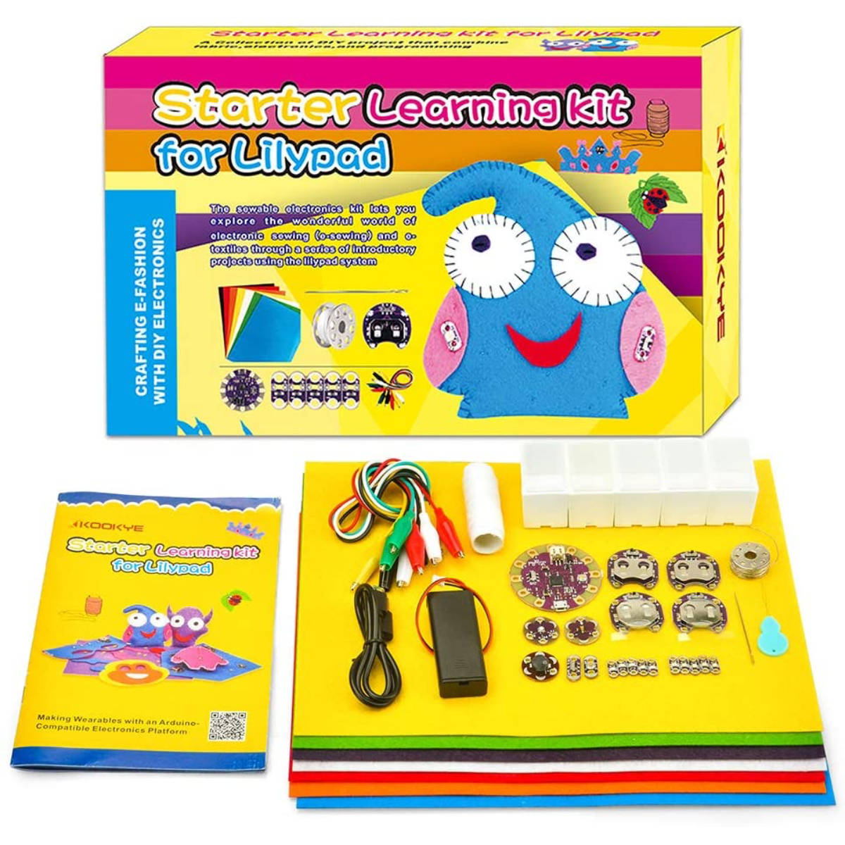 KOOKYE Lilypad Sewable Starter Learning Kit for Arduino