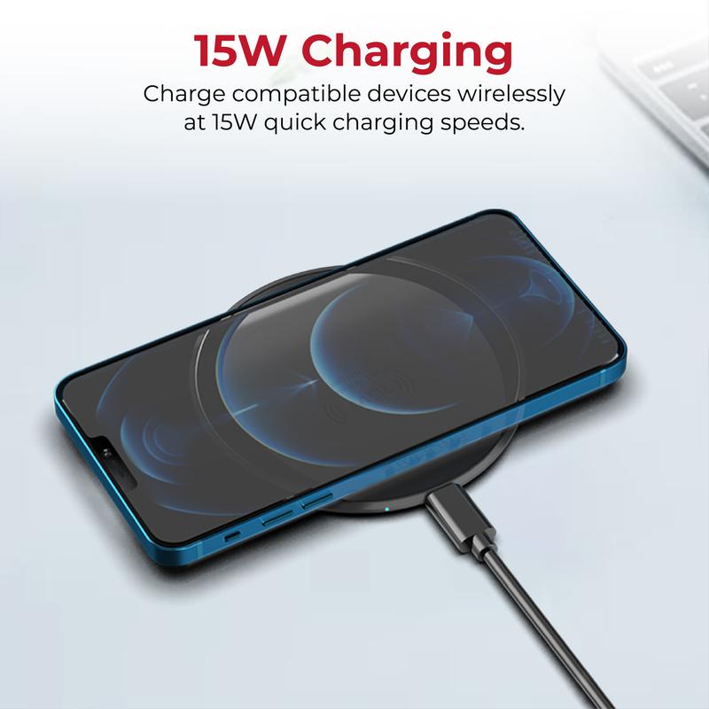 Promate Ultra-Fast Wireless Charging Pad - 15W