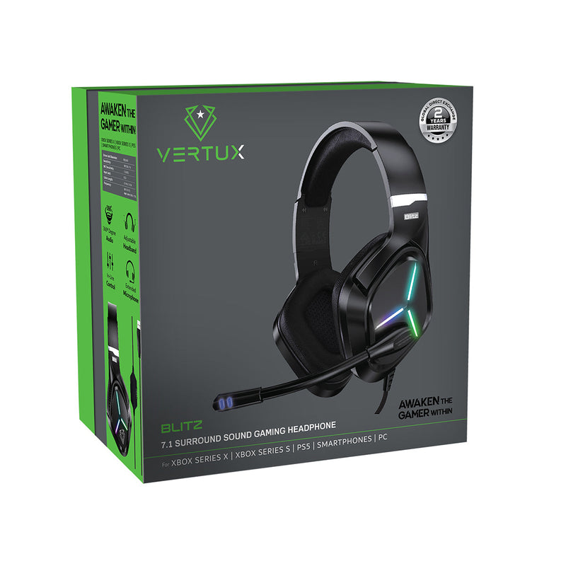 VERTUX Blitz 7.1 Surround Sound Gaming Headphone