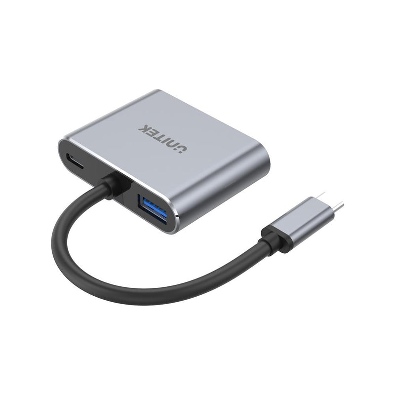UNITEK uHUB Q4 Lite USB-C 4 منافذ Hub مع شاشة مزدوجة وتوصيل طاقة 100 وات
