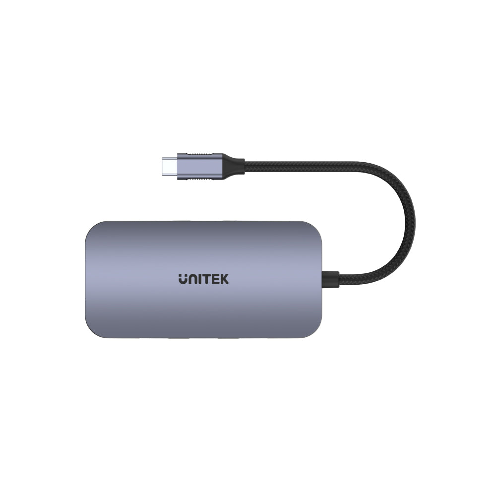 UNITEK uHUB N9+ 9-in-1 USB-C Ethernet Hub مع HDMI، توصيل طاقة 100 واط وقارئ بطاقات مزدوج
