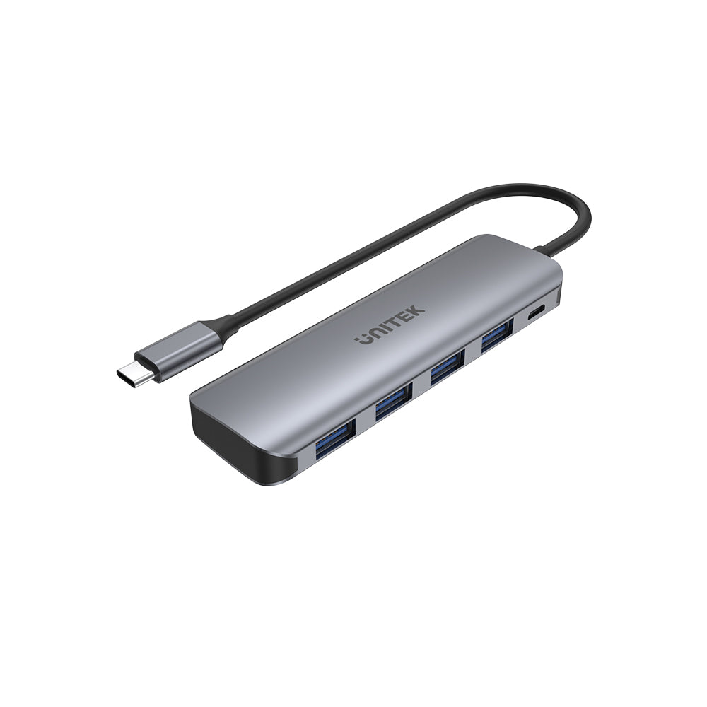 موزع USB-C مزود بالطاقة من UNITEK uHUB P5+ بأربعة منافذ
