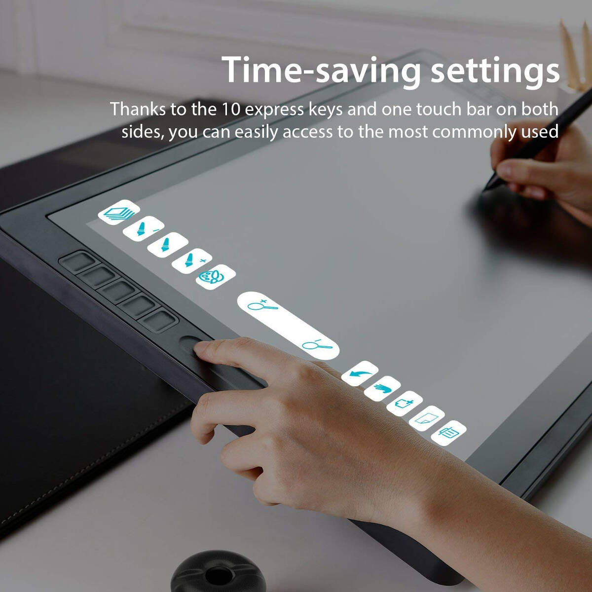 Huion Kamvas Pro 22 Drawing Display Tablet with Stand - 21.5"